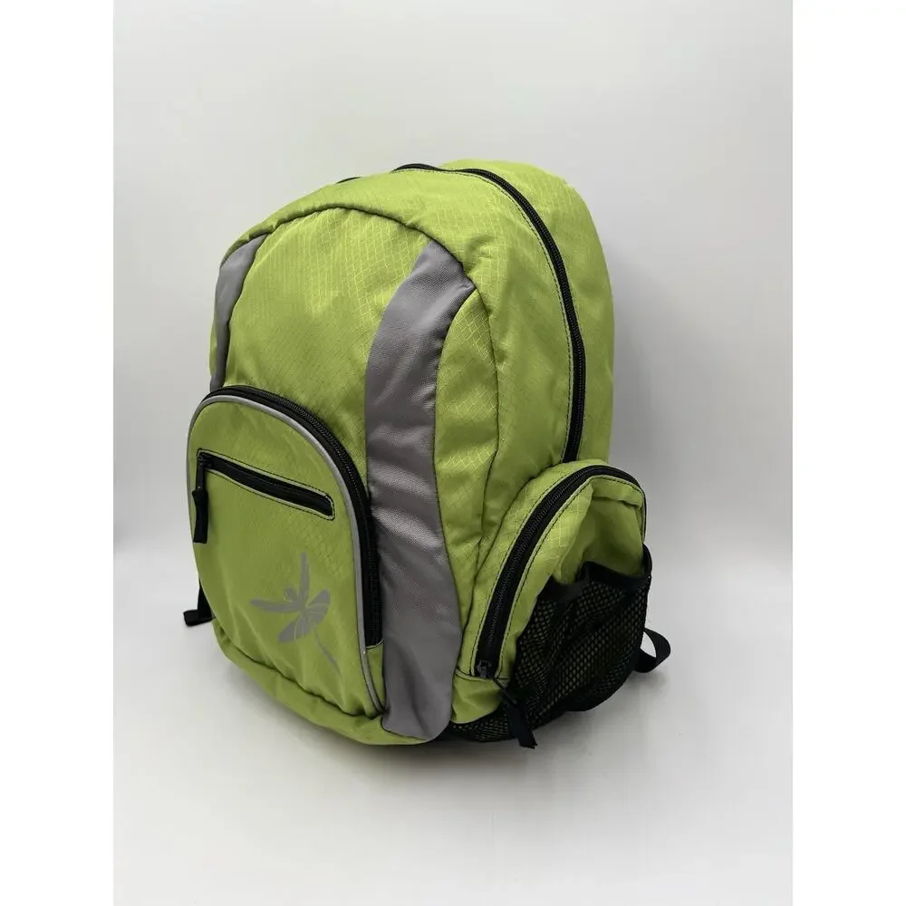 L.L.Bean Dragonfly Daypack Backpack Chartreuse Lime Green Reflective NWOT